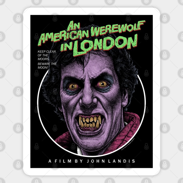 An American werewolf In London, Beware the moon, Cult Classic Magnet by PeligroGraphics